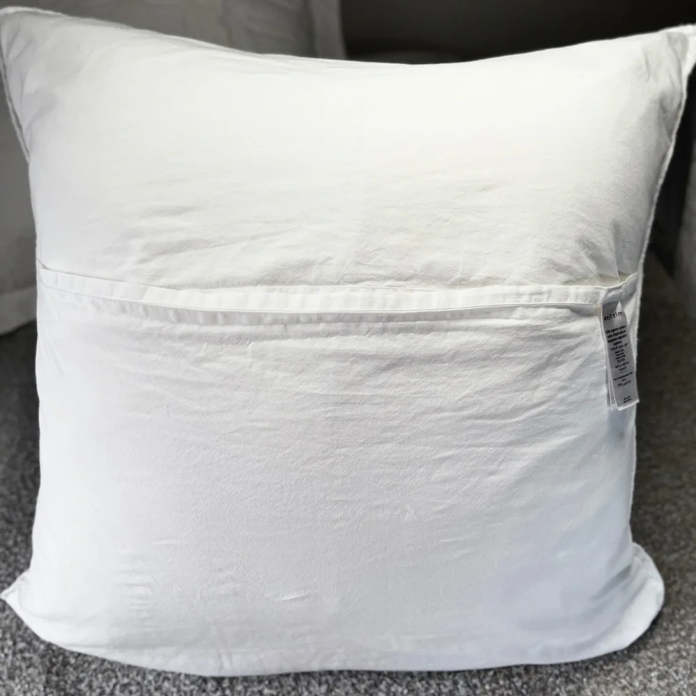 West Elm White Textured Pillow